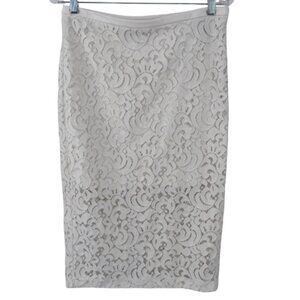 Express Ivory Lace Pencil Skirt Size 10